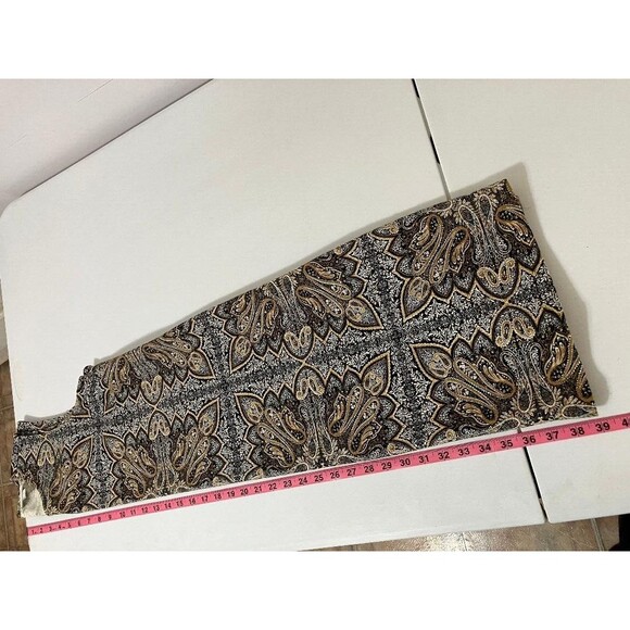 J. Jill Women's Medium Shift Dress Sleeveless Brown Patterned Scoop Neck Midi - Picture 6 of 6